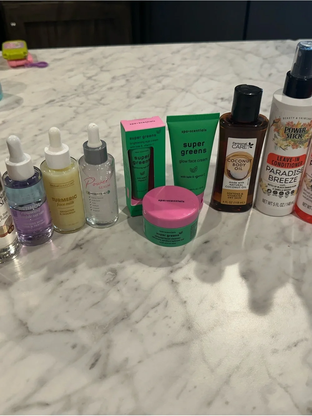 Bundle of hair serums & face care